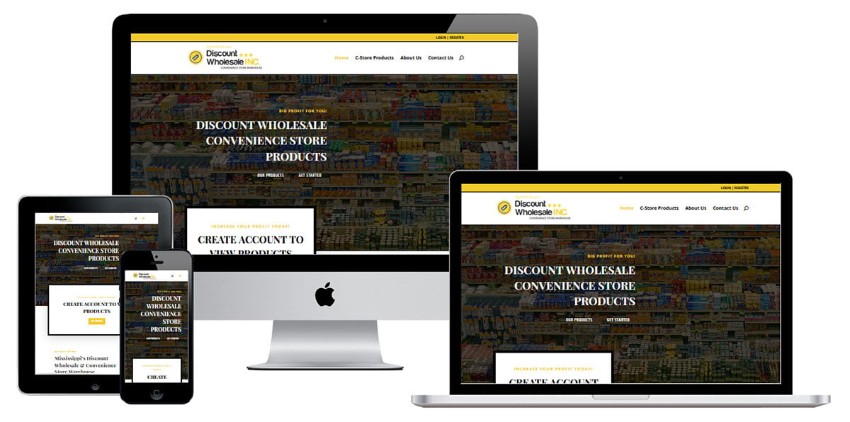 wholesale distribution website design