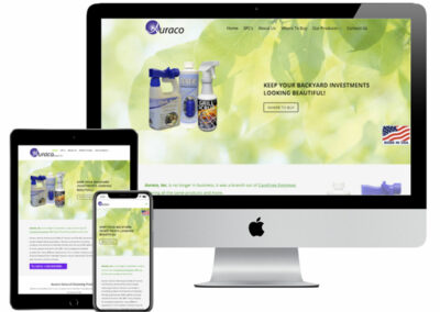 Auraco Natural Product Catalog Website Design