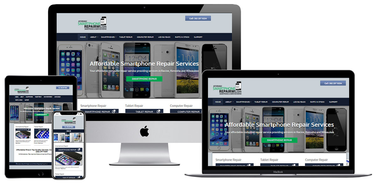 Custom Website design for Smartphone Repair Services