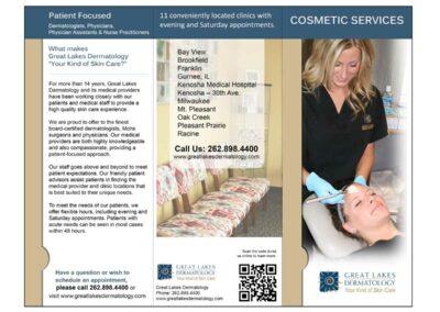 Cosmetic Services Brochure Design