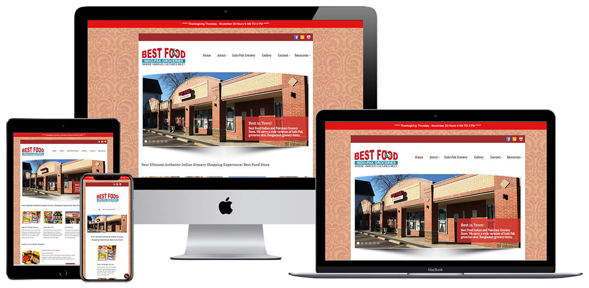 Website Design for Grocery Store