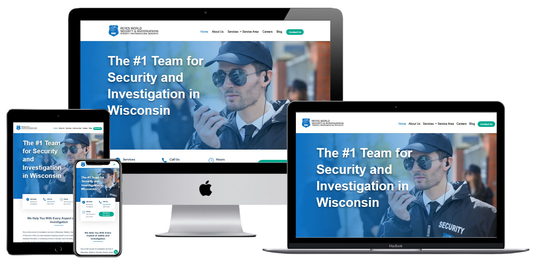 website design for security & investigation company
