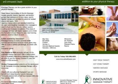 Brochure Design for Massage Therapist Services
