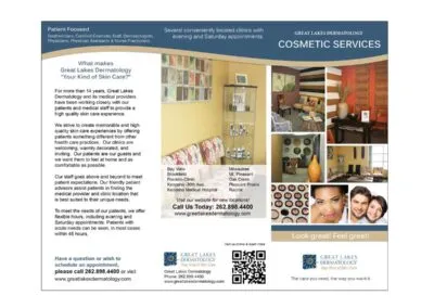 Tri Fold Brochure Design Dermatology Clinic